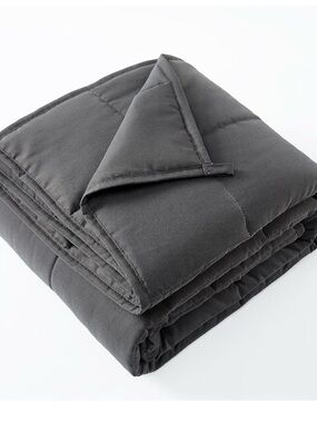 Source Unknown Charcoal Gray Quilted Throw Blanket